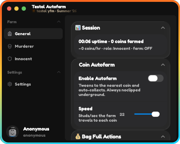 Testol Autofarm UI